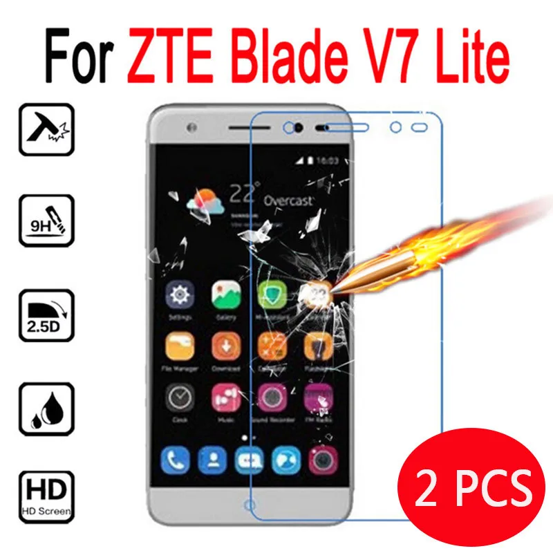 Закаленное стекло 9H для ZTE Blade V7 Lite Оригинальная защитная пленка Взрывозащищенная