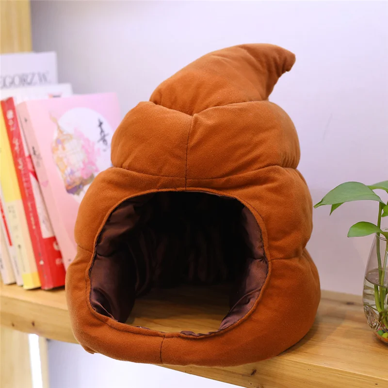 

2018 New Creative Stool Plush Hats Skullies Earmuffs PP Cotton Filled Beanies Soft Warm Animal Cosplay Hat Plush Toys