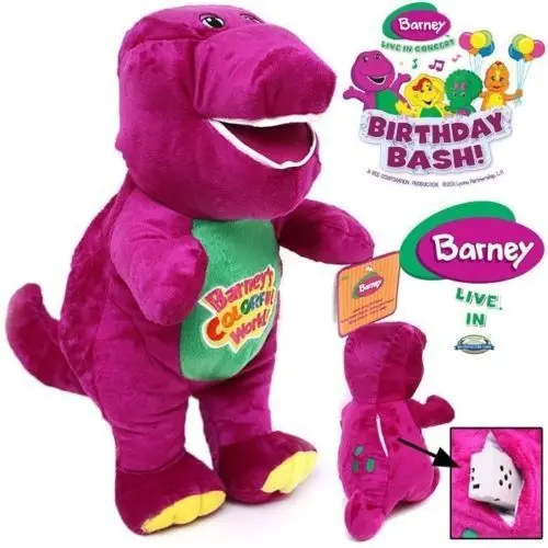 1PC 30CM SINGING BARNEY THE DINOSAUR SOFT BEAR KAWAII DOLL PLUSH KID BABY TALKING TOY ANIME GIRLFRIEND GIFT Brinquedos | Игрушки и хобби