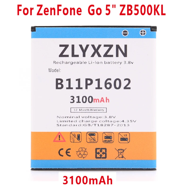 3100 мАч B11P1602 Батарея для Asus Zenfone Go 5 &quotZB500KL X00AD X00ADC X00ADA батареи мобильного