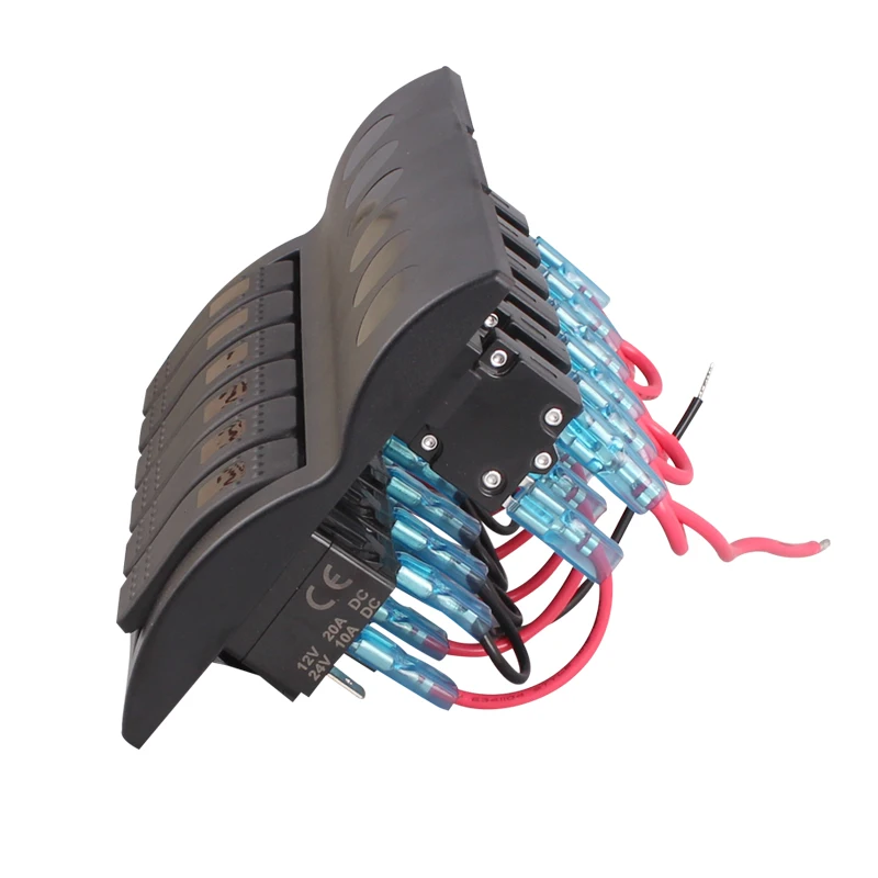 CHSKY 6 Gang 12v 24v Красный светодиодный автомобильный выключатель для морской лодки