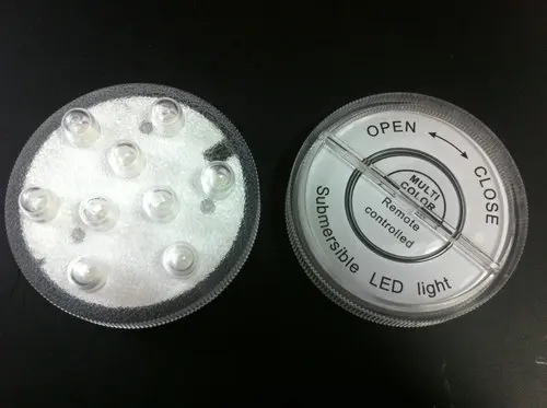 Многоцветный 9-пакет СИД светильник с дистанционным управлением Погружной база