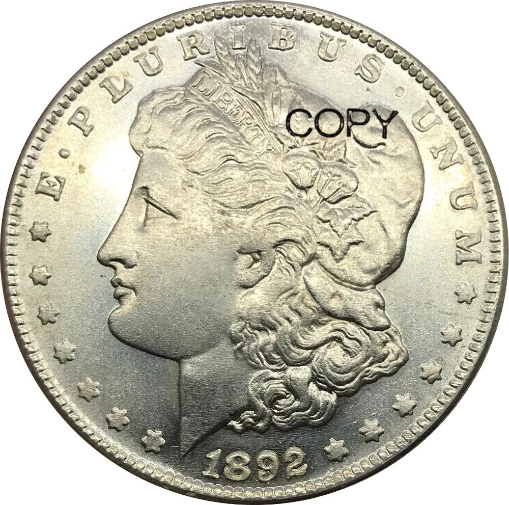 

Монеты США 1892 s 1 доллар Моргана, купроникель, посеребренные копии