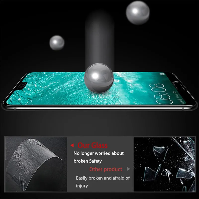 Закаленное стекло на Xiaomi Redmi Note 5 Glass Scratch-resistant защитное стекло на экрана сяоми редми 5 pro стеклоЧерная передняя пленка
