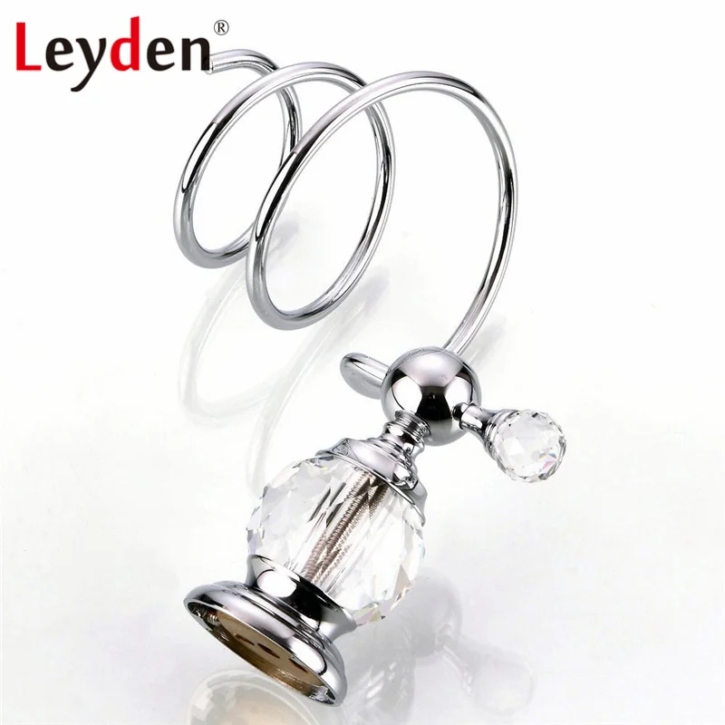 Лейден Роскошный Кристалл Фен держатель спиральная подставка Серебряный фен для