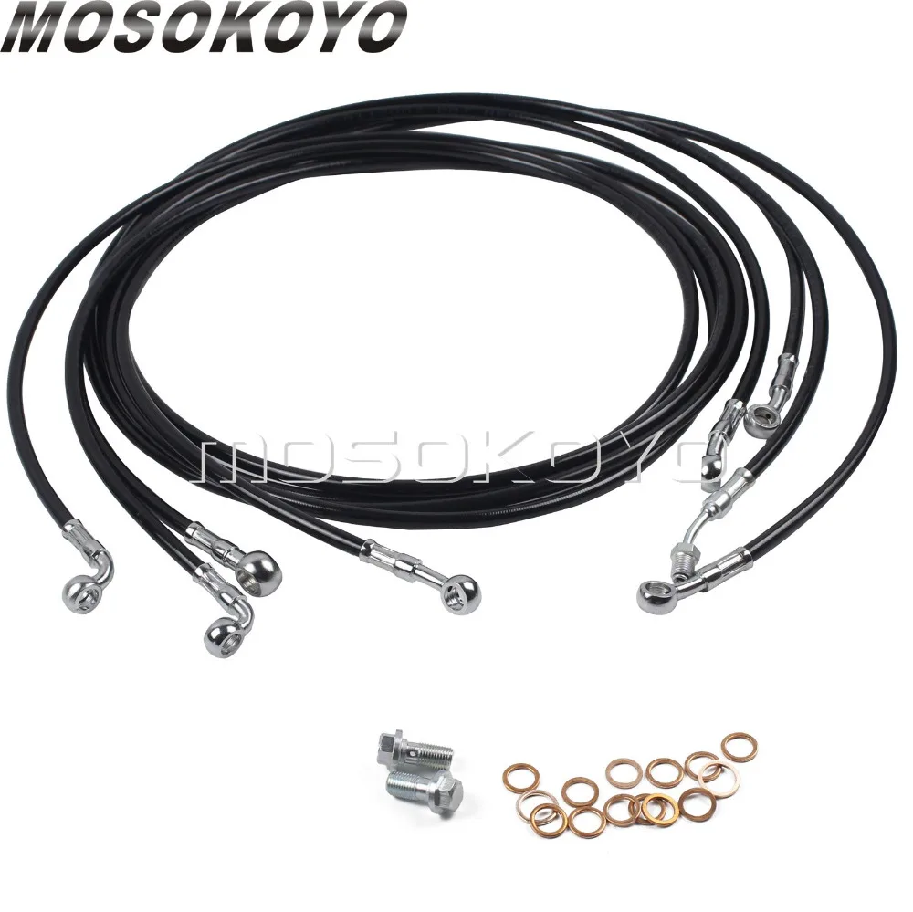 Мотоцикл 10 &quot 12&quot Руль удлинитель кабеля Жгут проводов для Harley Touring 2014 2017 руль ABS