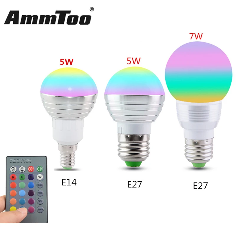 Романтический красочный RGB Ночной светильник для детской кроватки E27 E14 5 Вт 7