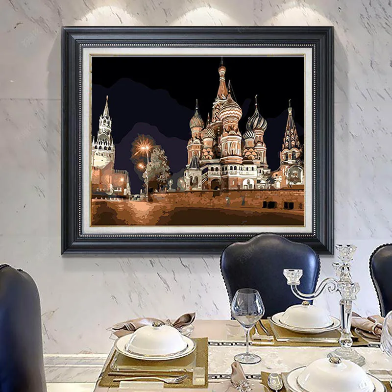 Алмазная 5D картина сделай сам OUYIJIA красная квадратная в москве с надписью россия
