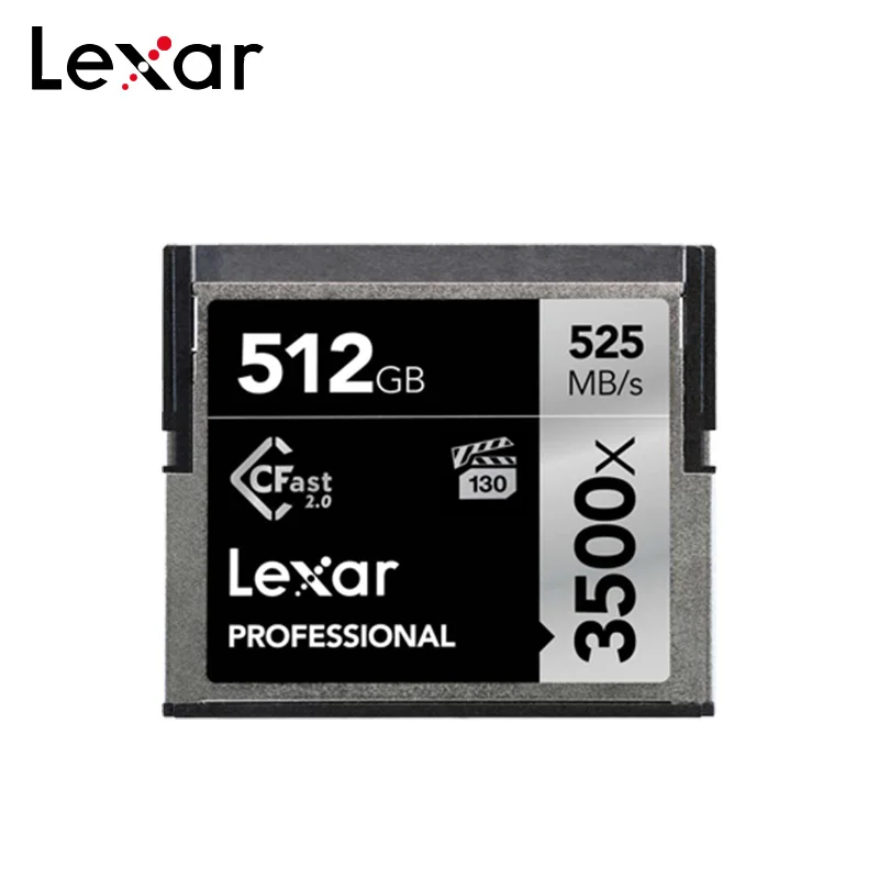 Original Lexar 3500x 128GB 64GB Max Reading Speed 525MB/S CFast 2.0 Card Memory Card 512GB 256GB Professional For 4K HD Camera