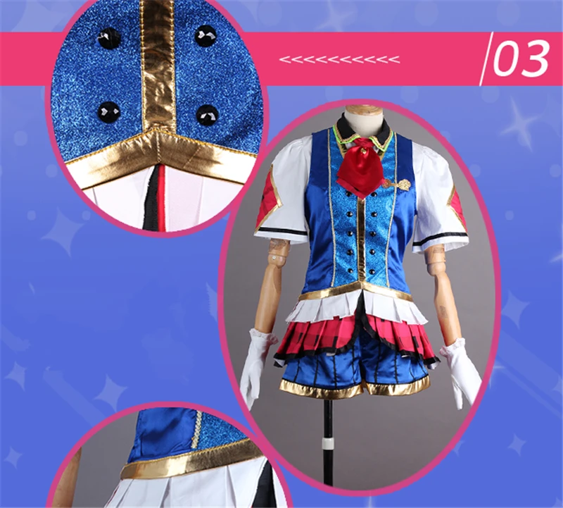 Женский костюм для косплея Love Live Sunshine Aqours костюмированной вечевечерние НКИ