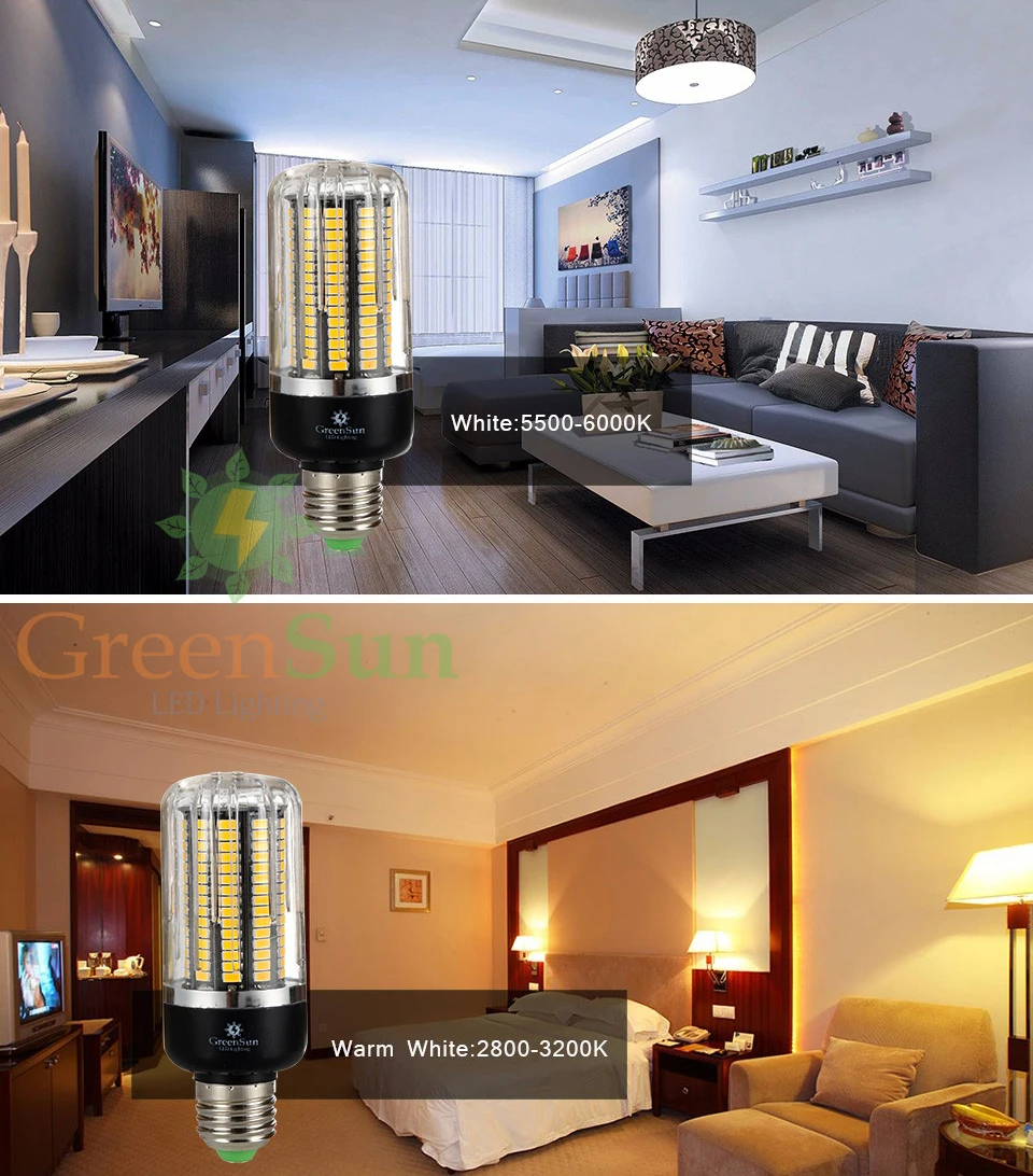 Затемнения 6 Вт 2835 SMD СВЕТОДИОДНЫЙ Светодиодная лампа-кукуруза E14 E27 G9 GU10 B22