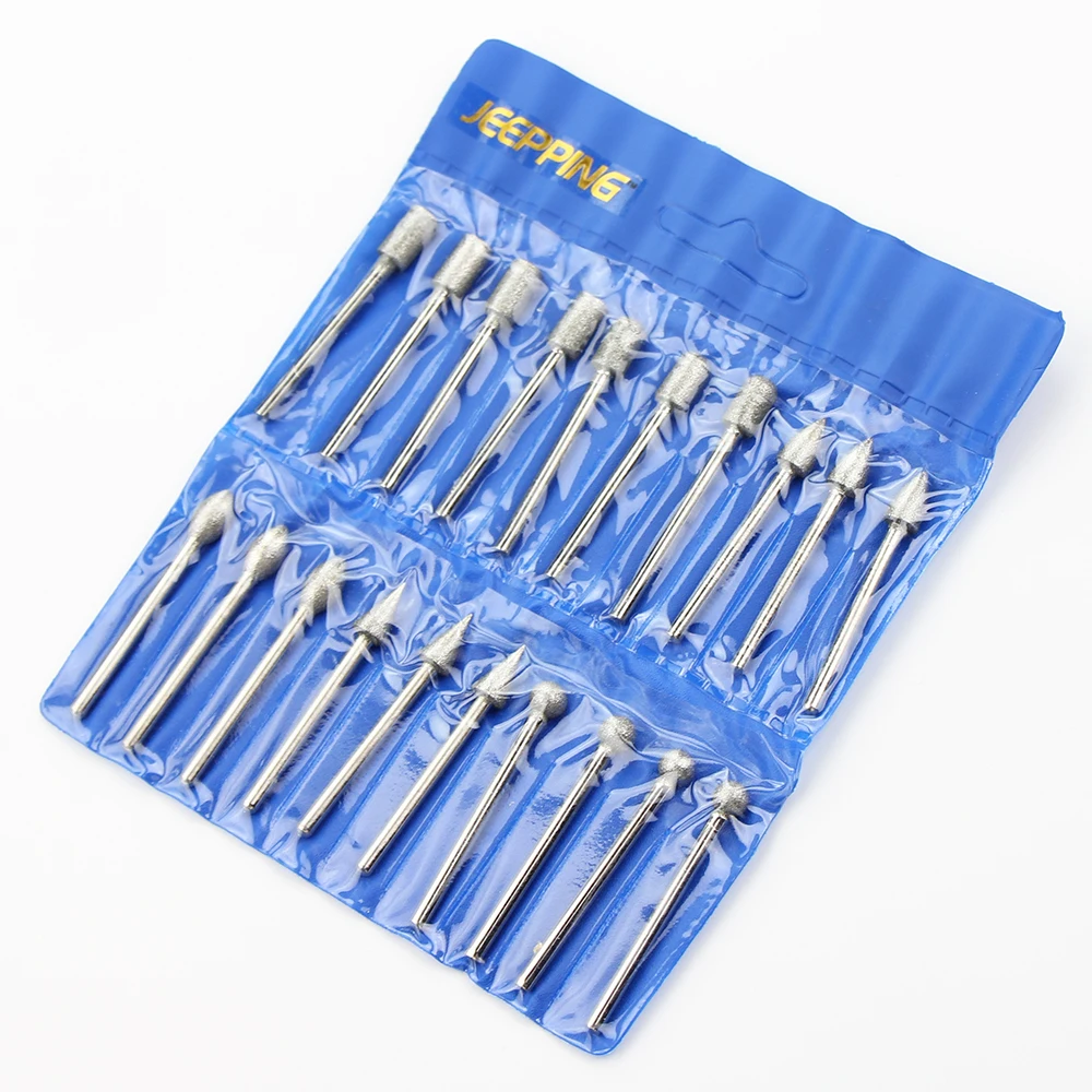 20 шт. Dremel алмазные шлифовальные роторные Инструменты Набор для Dremel аксессуары Фрезерный резак сверло гравировальные инструменты