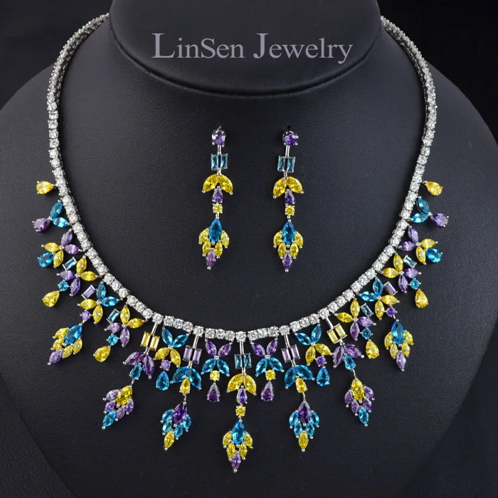 Новый дизайн модный брендовый роскошный комплект свадебных ювелирных изделий