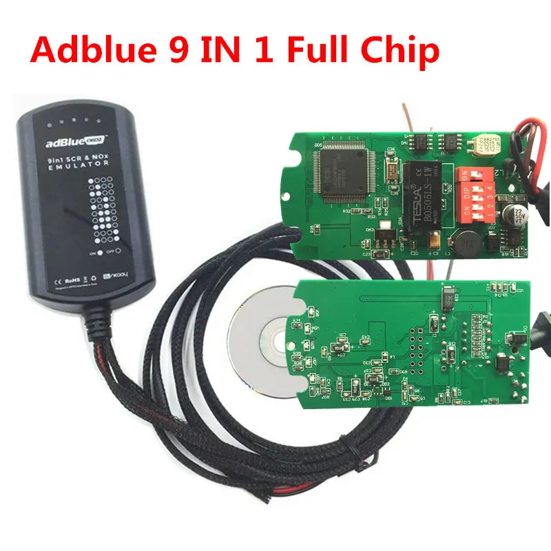 9 IN 1 Adblue Эмулятор 9 в 1 поддерживает 9 грузовых марок 8 в 1 AdBlueOBD2 SCR& NOX коробка работает Евро 4 и 5 Ad синий нет необходимости программного обеспечения - Цвет: 9 IN 1