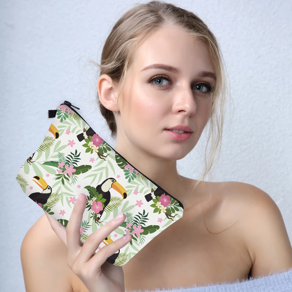 Deanfun tucan косметички 3D печатных моды путешествия первой необходимости для хранения макияж 50918