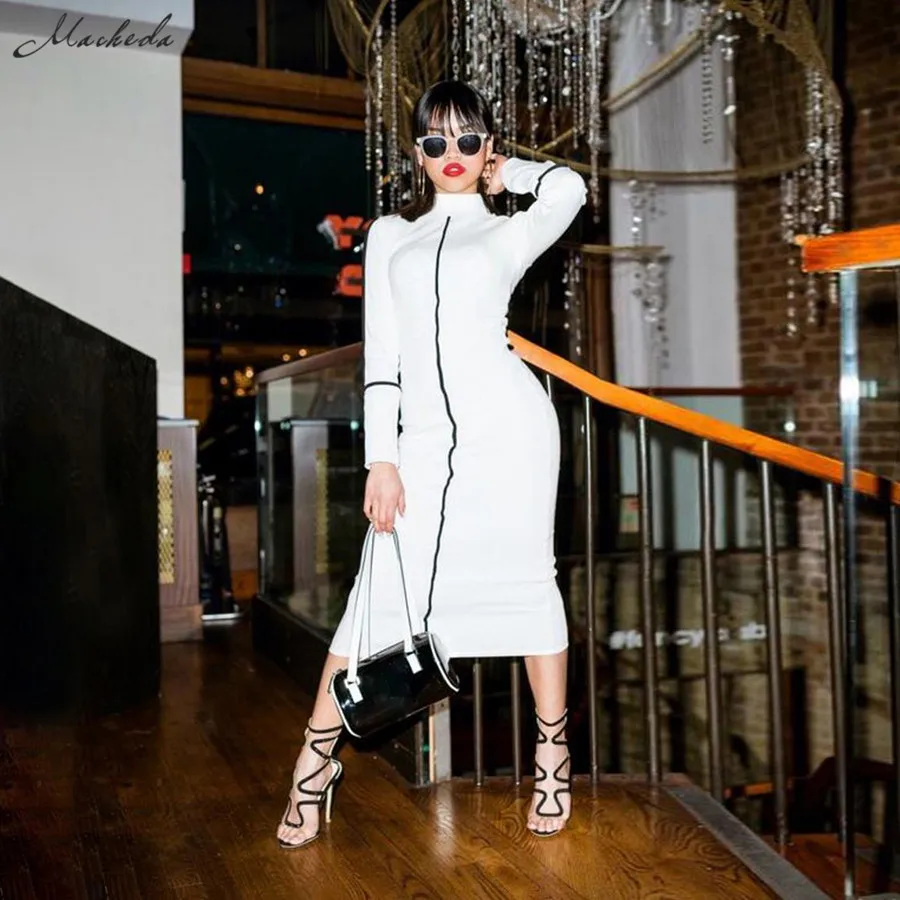 Macheda Женское новое облегающее эластичное однотонное модное длинное летнее