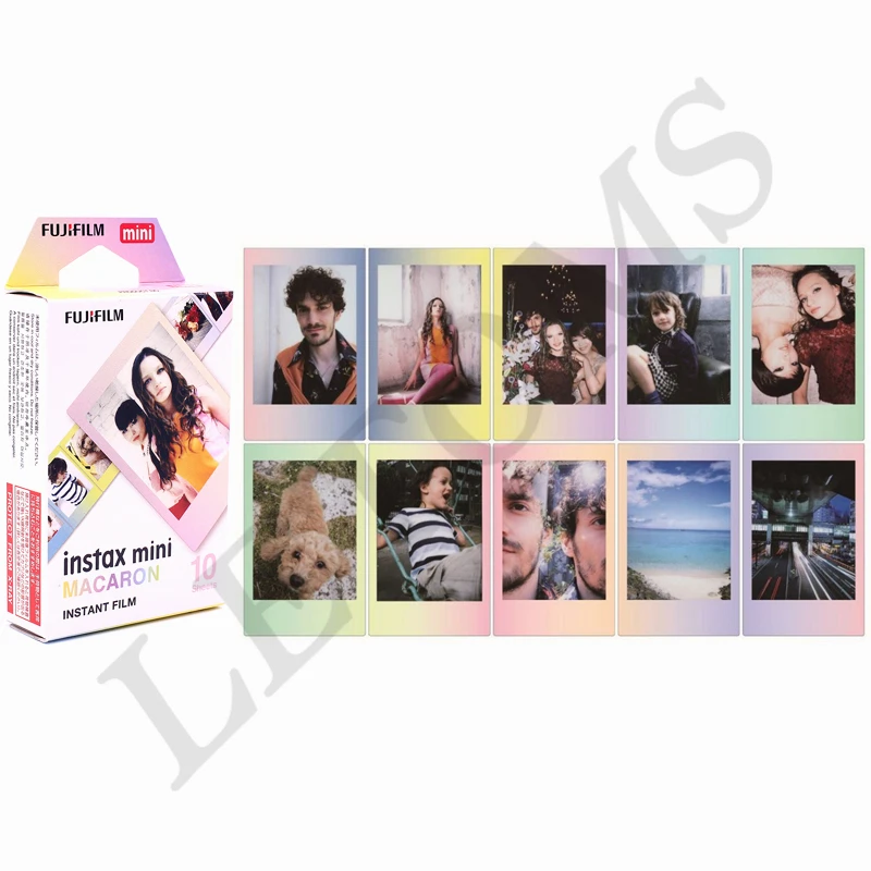 Оригинальная Fujifilm 10 листов Instax Mini новая фотобумага Macaron для 8 7s 25 50s 90 9
