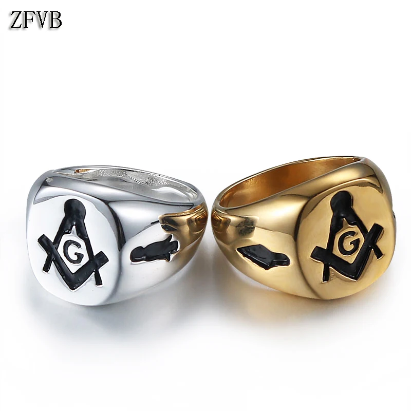 ZFVB классические масонские кольца Freemason для мужчин s 316L из нержавеющей стали