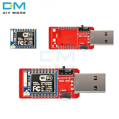 Модуль CH340G USB/TTL драйвер преобразователя, CH340, ESP8266, ESP-07, ESP07, беспроводная плата для разработки Wi-Fi, программируемый адаптер UART