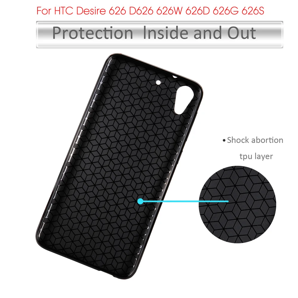 Для HTC Desire 626 d626 Вт 626d г S Чехол тонкий ультра углерода Волокно амортизирующие