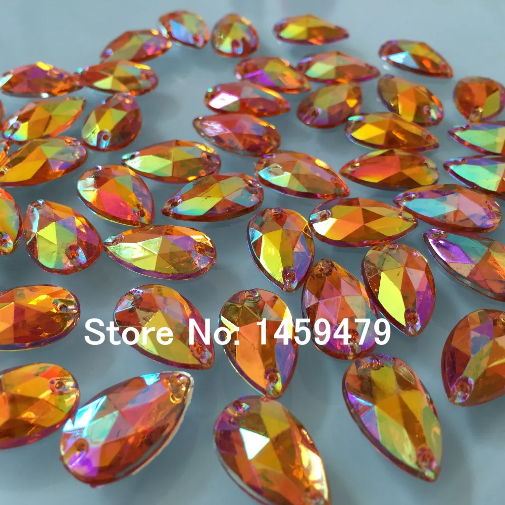 Оптовая продажа DIY шарики для одежды аксессуары Стразы 40pcs18x11mm капли слез из камня