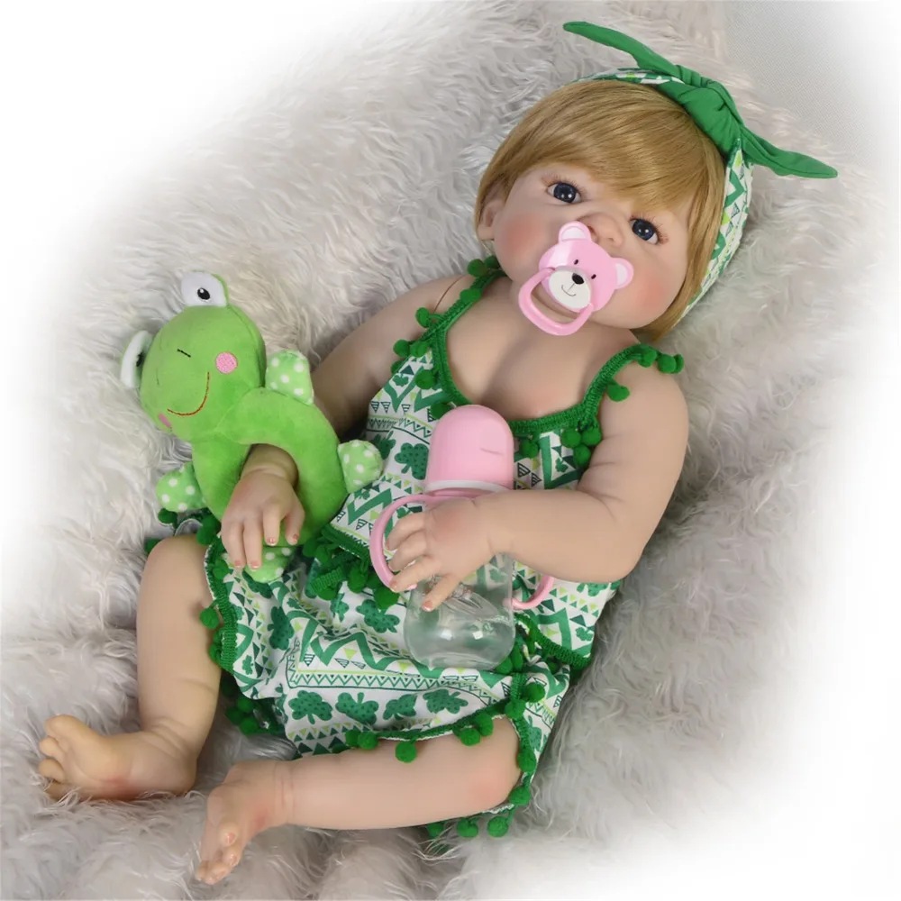 Кукла Bebe Reborn 55 см полностью силиконовая кукла детские виниловые игрушки большие