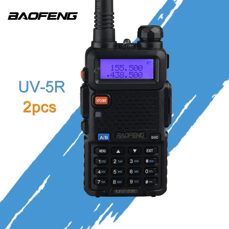 Двухдиапазонная рация Baofeng UV 5R 2 шт. приемопередатчик с двойным дисплеем