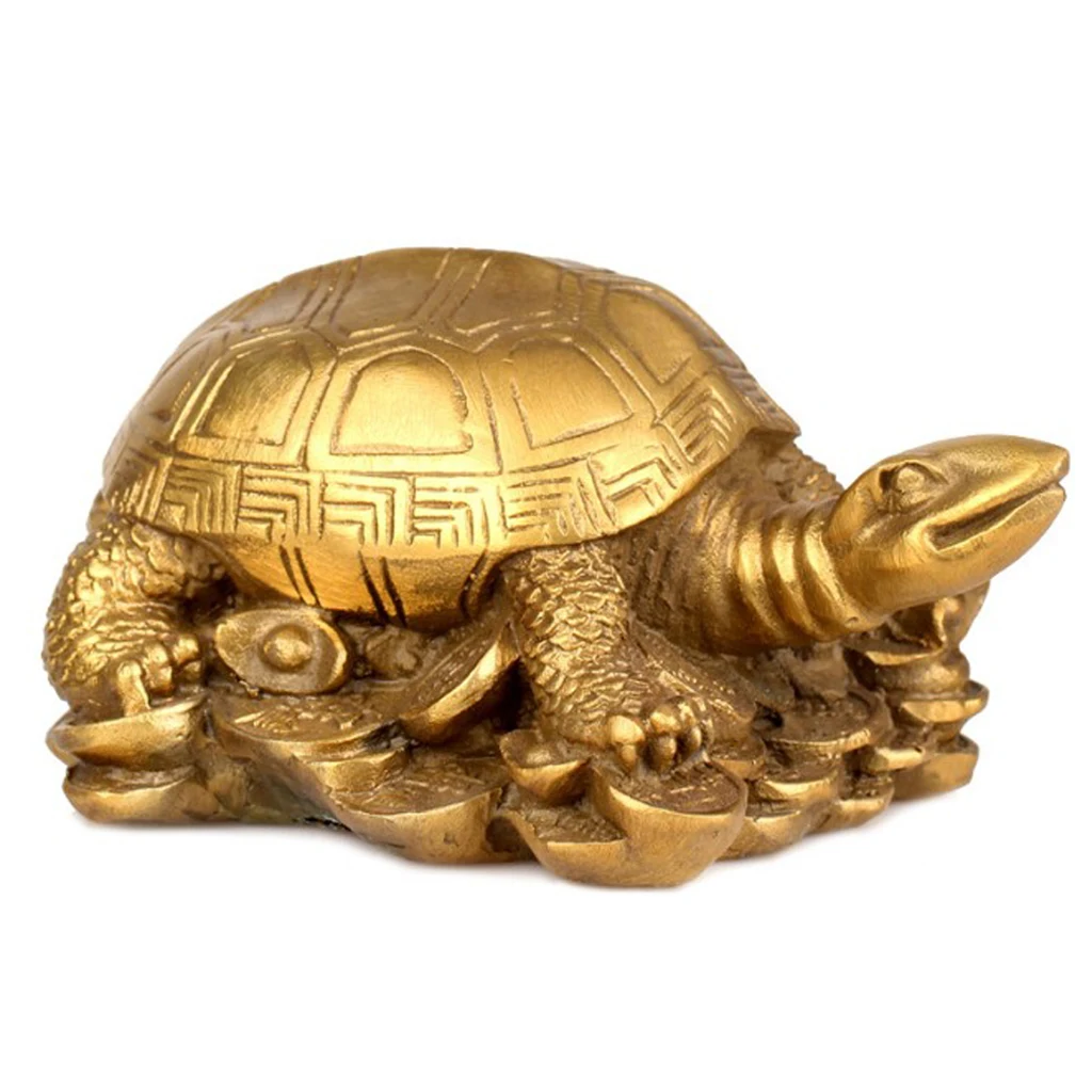 Turtle Дракон черепаха фэн-шуй медь Богатство счастливый богатых прикрепить Деньги Талисман домашняя декоративная фигурка миниатюры ремесло - Цвет: Turtle