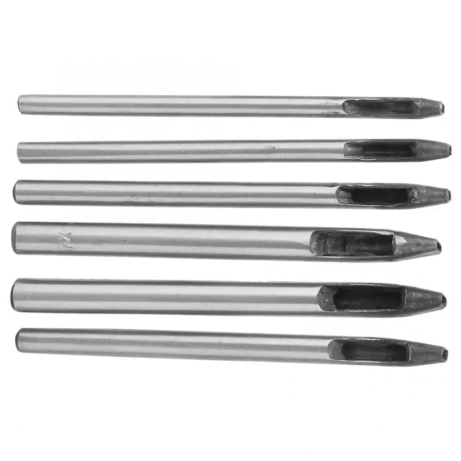 Набор отверстий для кожи 6 шт. 2 мм ремешок часов овальной формы инструменты