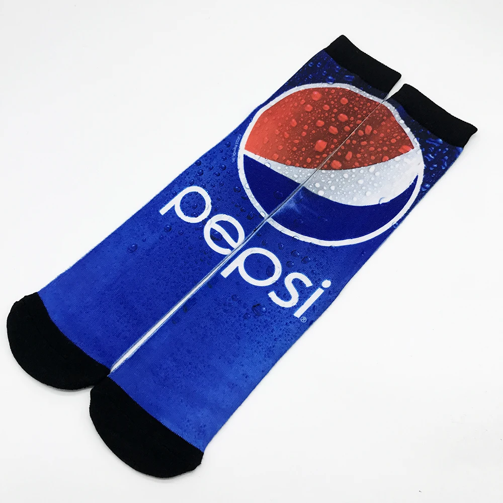 Pepsi Cola модные забавные носки с принтом для мужчин и женщин носки с 3d принтом 200 трикотажные Компрессионные носки с масляной росписью