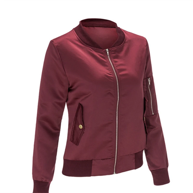 

Autumn new Fashion Ladies Women Long Sleeve Jacket Coats solid casual zipper slim outwear coat tops