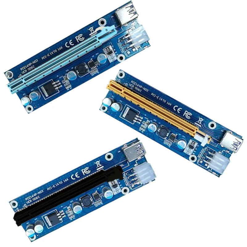 Удлинительный адаптер PCIe 20 шт./лот 1 16 шт. PCI Express переходная карта USB 3 0 e с SATA кабель