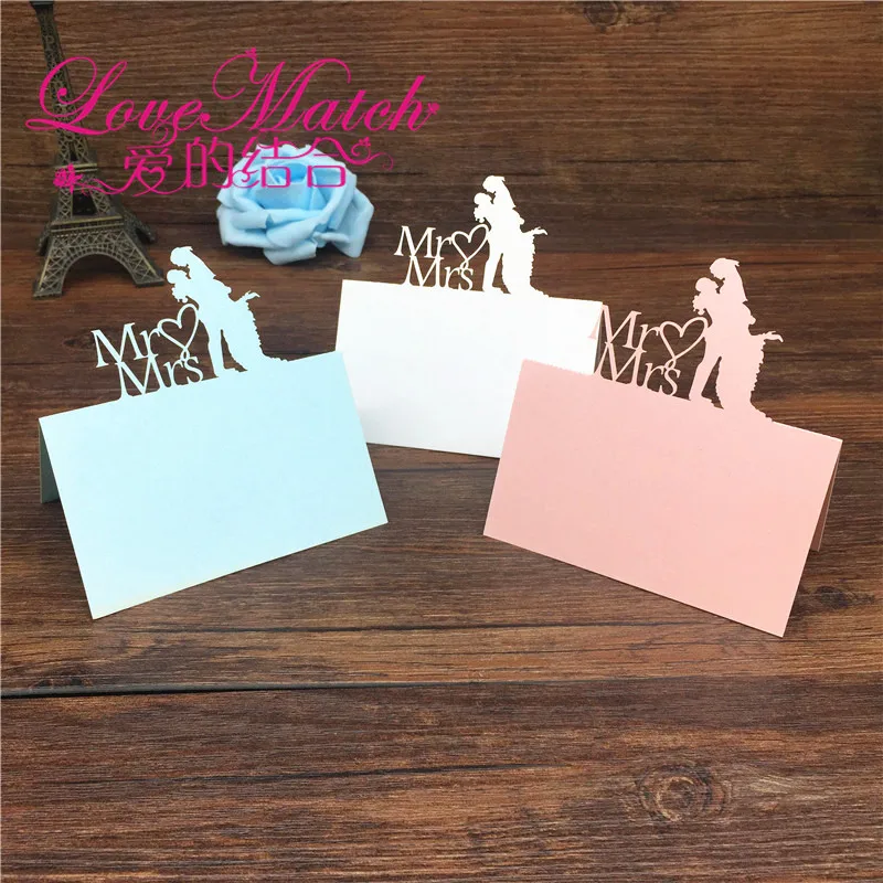 40 шт. Жених и невеста лазерная резка для свадьбы банкетные карточки рассадки имя