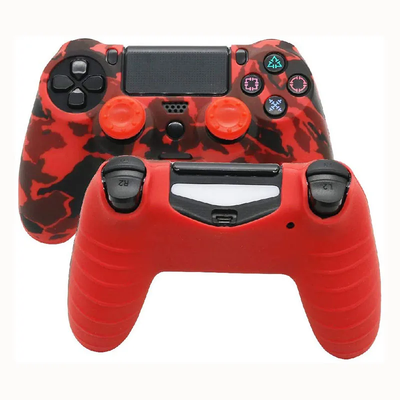 2 набора силиконовый чехол для контроллера PS4 нескользящий Силиконовый защитный