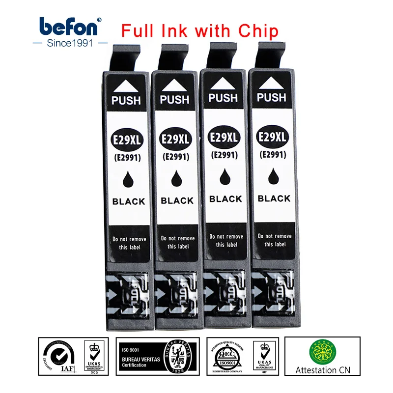 

befon 29 XL Black Cartridge Replacement for Epson T29 T2991 T 2991 29XL Printer Ink Cartridge for epson XP235 335 332 432 435