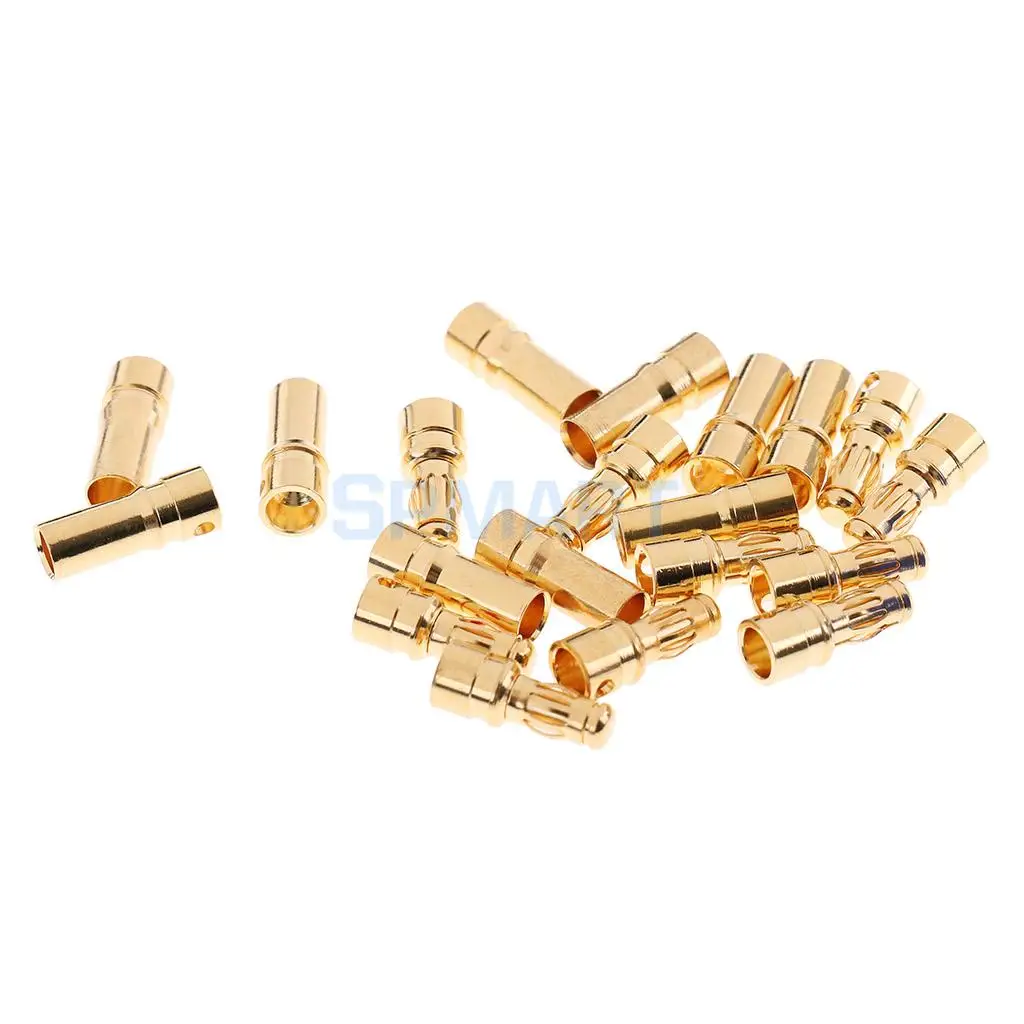 20pcs Gold-plated Banana Plug Bullet Connector 3.5mm for ESC Motor Battery | Игрушки и хобби