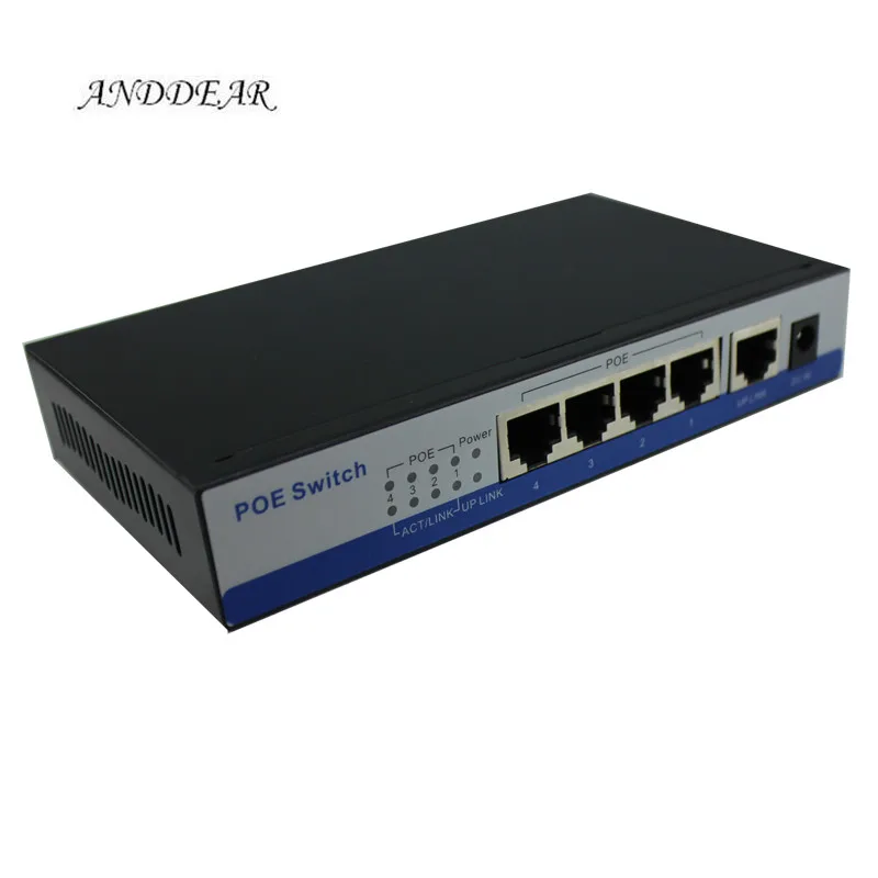 HY 10/100 Мбит/с rj45 коммутатор poe 802.3af 4 порта питания 15 5 Вт для ip-камер nvr ip-телефона wifi