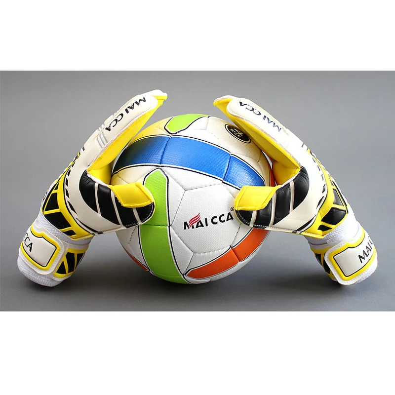 MAICCA взрослых ASoccer вратарские перчатки для мужчин женщин Professional Finger Protector противоскользящие латекс Футбол вратарь glvoes