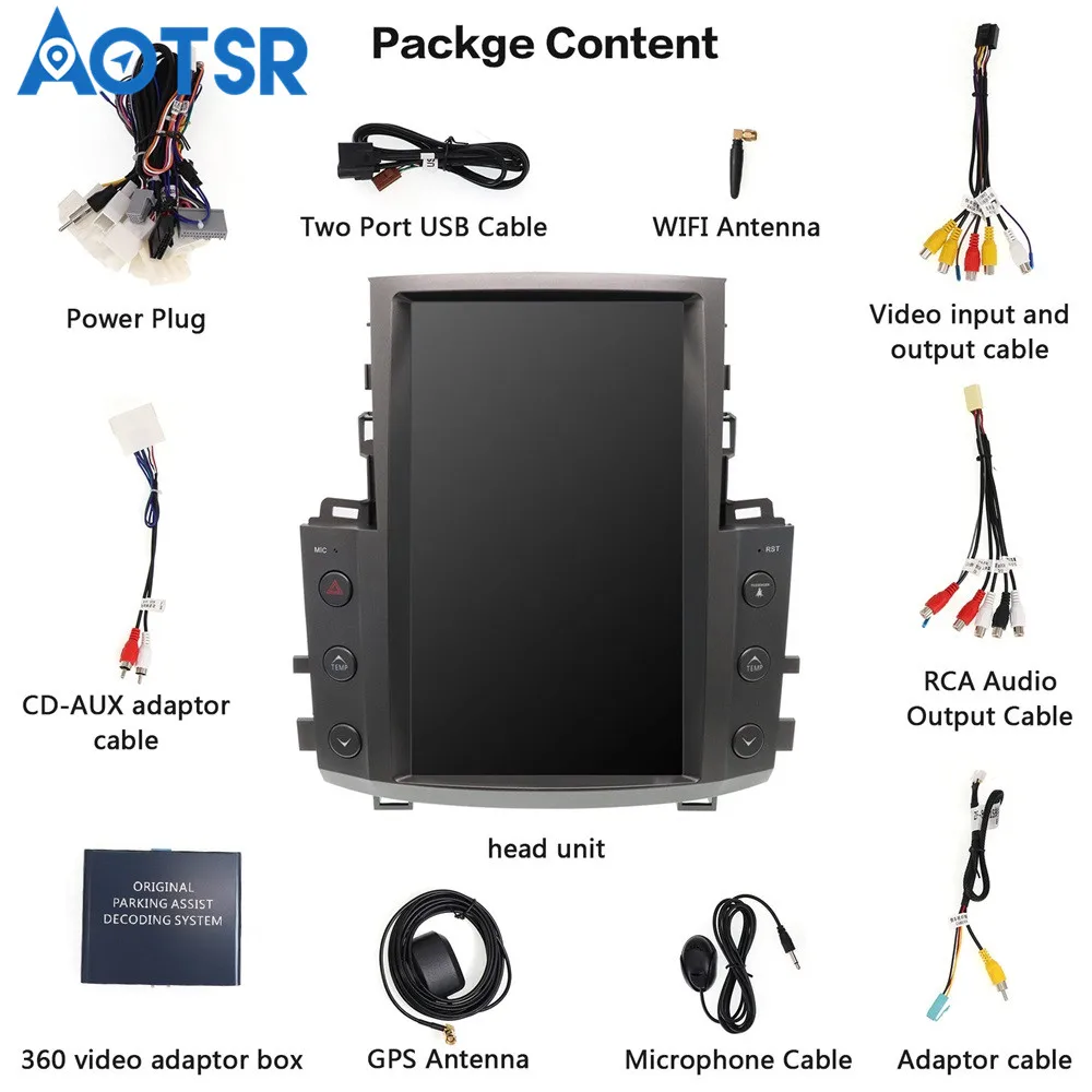Android 8.1 Tesla style 4GB RAM Car GPS Navigation Auto No DVD Player For Lexus LX570 radio tape recorder head unit multimedia