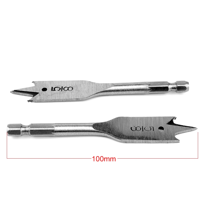 10pcs 5/8 Inch High Carbon Steel Flat Drill Bit 100mm Length Set for Wood Timber Drilling Hand Tool Accessories | Инструменты