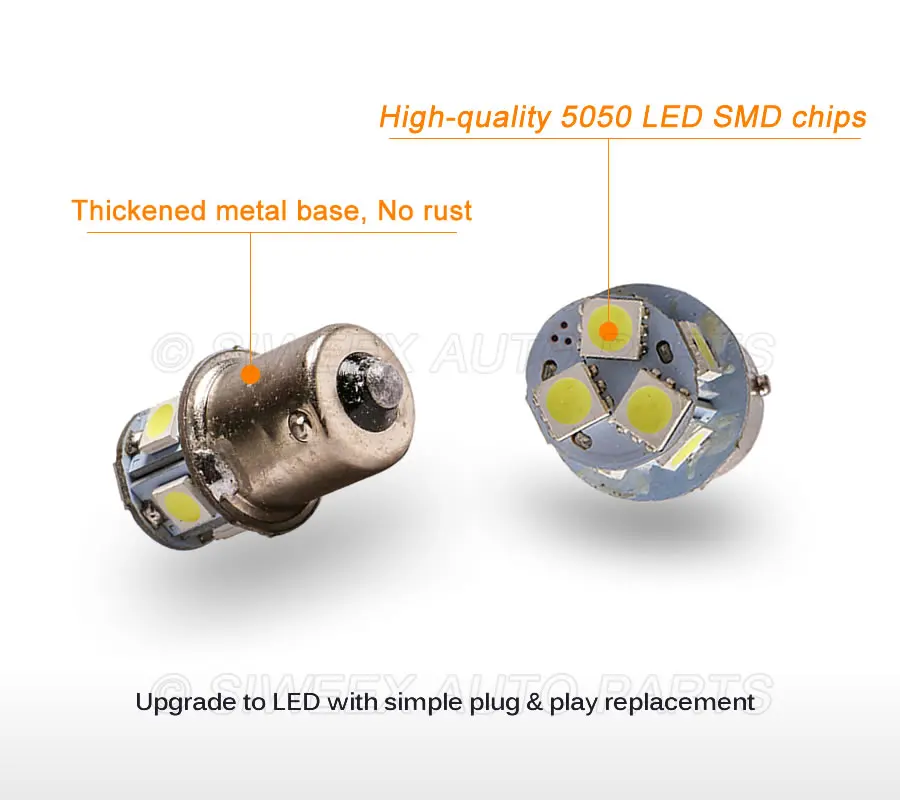4 шт. BA15S 1156 P21W BAY15D 1157 P21/5 Вт авто светодиодный лампы 8 SMD 5050 Резервное копирование