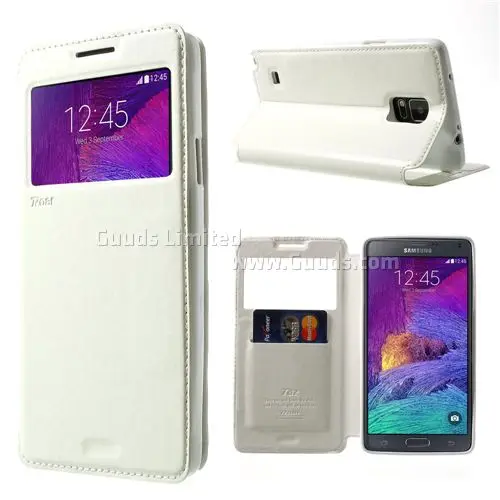 Кожаный чехол книжка RR Roar Korea Noble View для Samsung Galaxy Note 4 N910 Note4 бесплатная доставка|flip