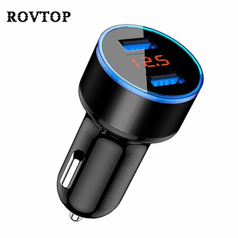 Автомобильное зарядное устройство с двумя USB портами 3 1 А 5 В 3x6 см| |