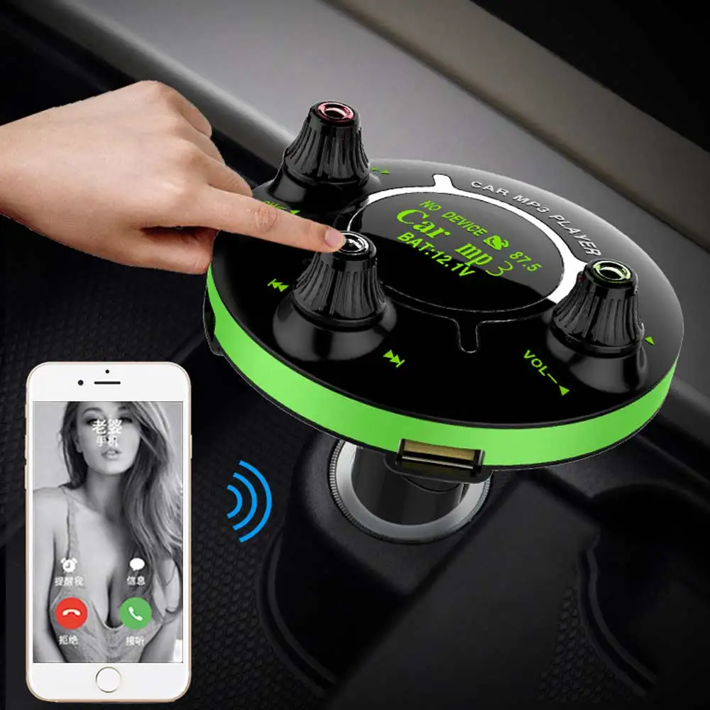 12В 24В беспроводной Bluetooth FM передатчик модулятор громкой связи автомобильный