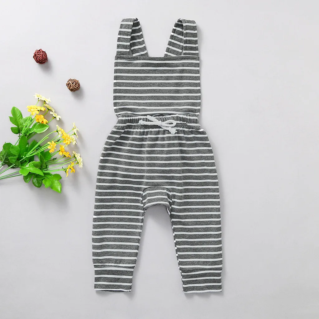Детская одежда унисекс для маленьких девочек и мальчиков Хлопковый комбинезон в