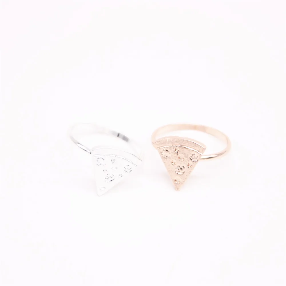 The latest elements multicolor ring Food shape rings for girls pizza and | Украшения и аксессуары