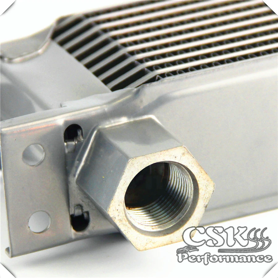 AN10 Female 10 Row Universal Oil Cooler 330 X 70 51mm 7/8-14 Threads Silver | Автомобили и мотоциклы