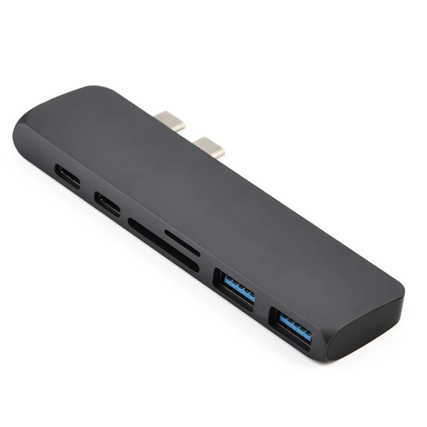 USB Type C Hub Adapter Thunderbolt 3 Dual 3.0 Polt With HDMI 4K Micro SD TF Card Reader For MacBook Pro Dropshipping 18Mar30 | Компьютеры