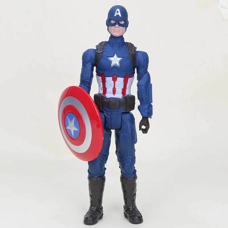 30 см игрушки Marvel Мстители 4 эндигра Человек-паук танос Халк ПВХ Фигурка Железный человек Капитан Америка Черная пантера фигурка-модель - Цвет: new captain opp