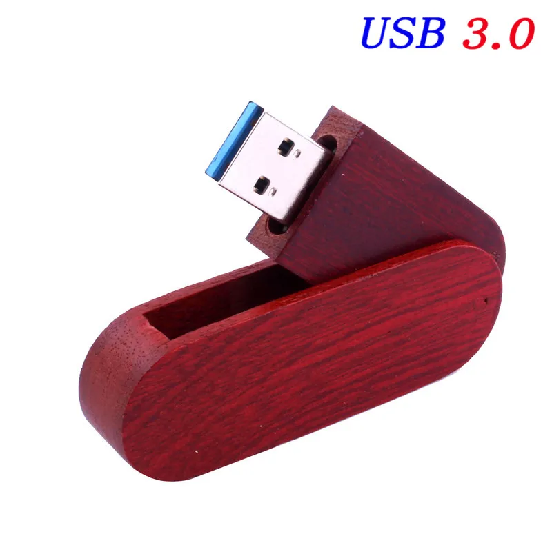 JASTER USB 3,0 деревянный портативный деревянный USB флеш-накопитель, флешка 4 ГБ 8 ГБ 16 ГБ 32 ГБ 64 ГБ, карта памяти, свадебный подарок, логотип, настраиваемый подарок - Цвет: Rose wood
